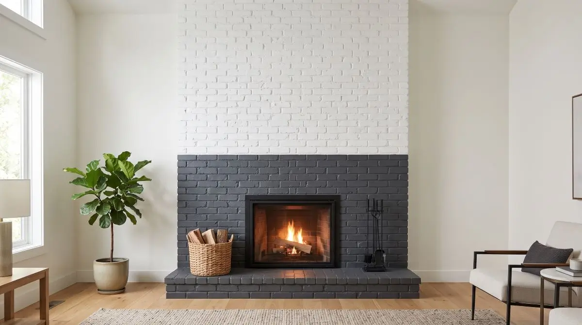 Two-Tone White and Charcoal Brick