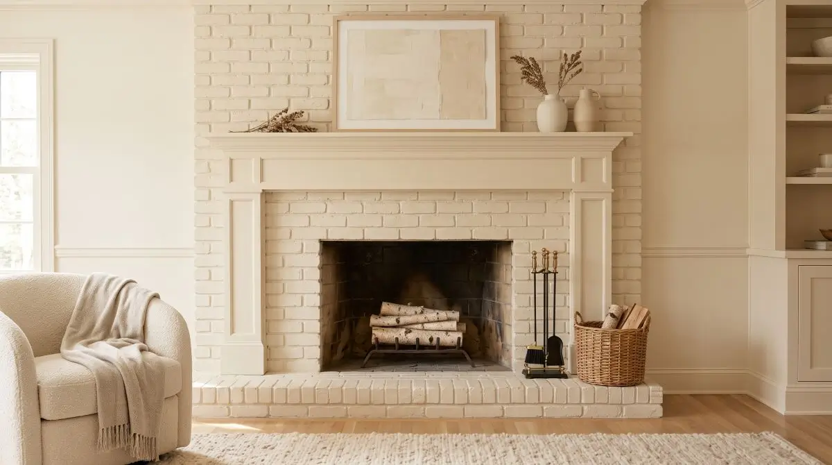 Vanilla Brick with a Matching Mantel