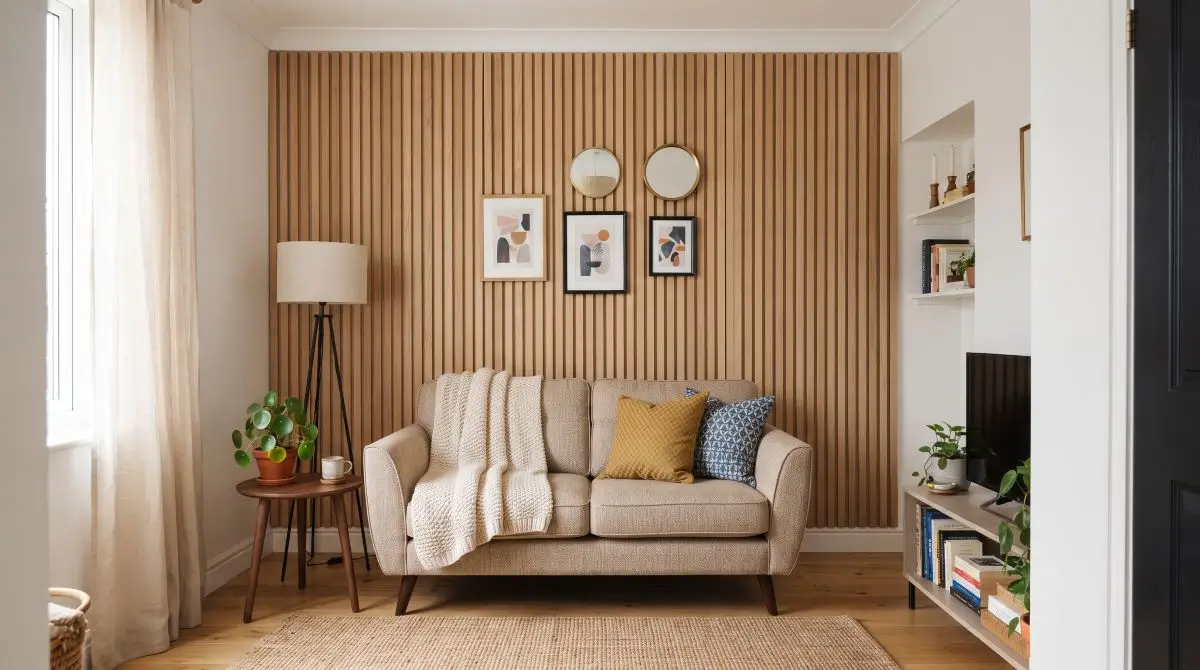 Vertical Slat Feature Wall