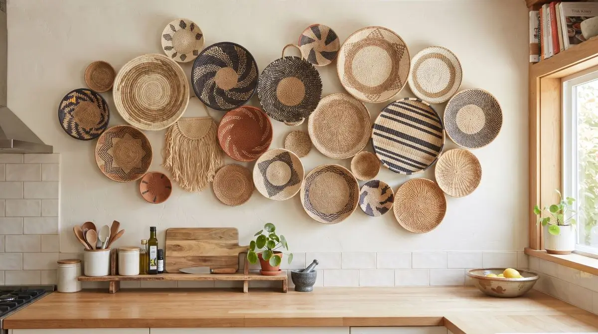 Wall Baskets and Woven Accents