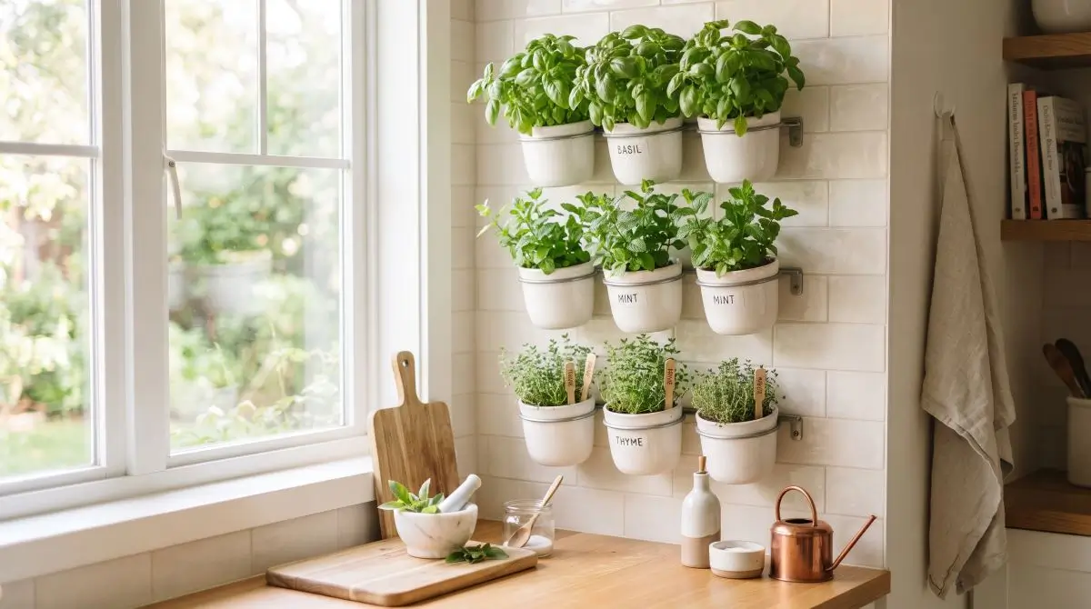 Wall Planters and Indoor Herb Garden