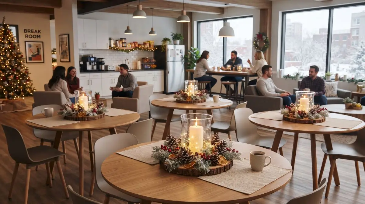 Winter Centerpieces for Break Rooms