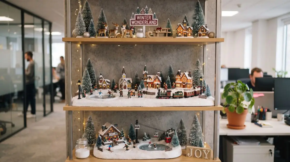 Winter-Themed Shelf Displays