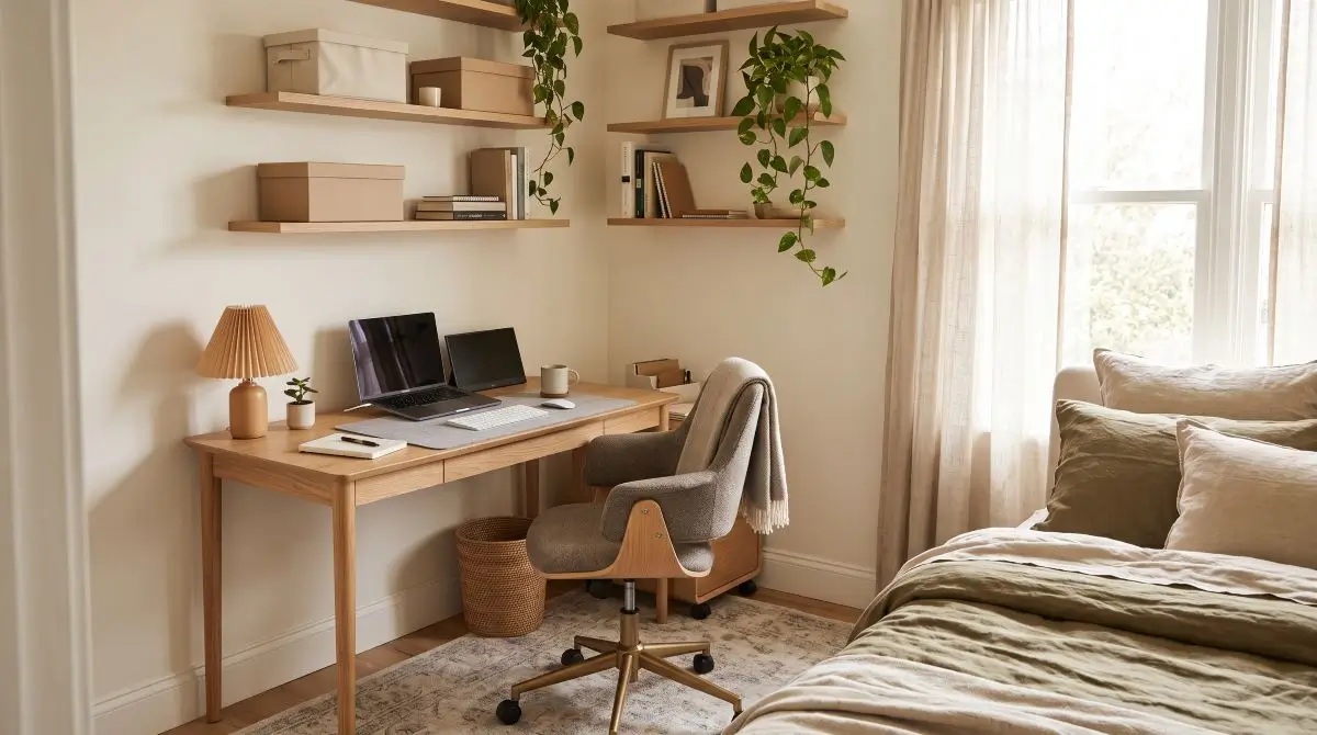 Work-From-Bedroom Hybrid Corner